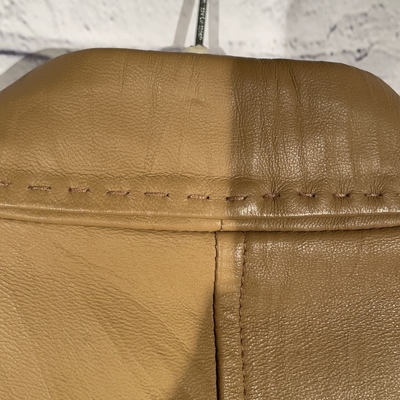 Tan Soft Leather Blazer Women’s Large - Picture 8 of 8